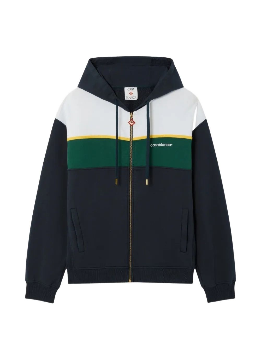 Panelled Zip-Up Hooded Sweatshirt M-PF26-JTP-545-01  CASABLANCA 