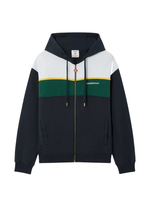Panelled Zip-Up Hooded Sweatshirt M-PF26-JTP-545-01  CASABLANCA 