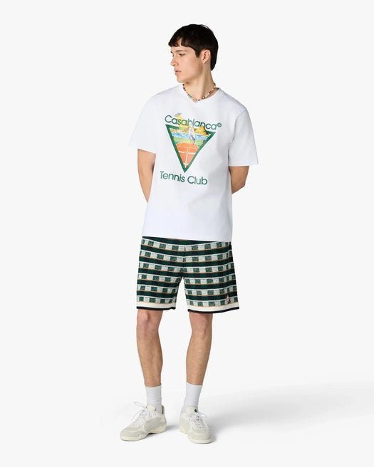Tennis Club Icon Pyramid T-Shirt M-PF26-JTS-001-03  CASABLANCA 