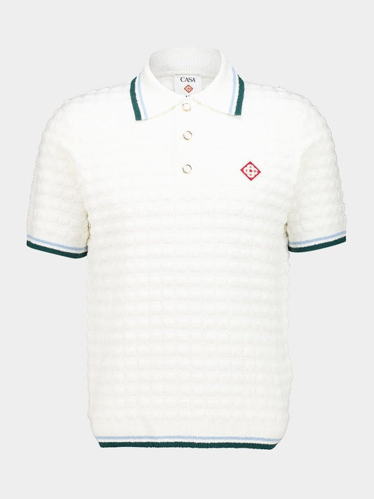 Bouclé Short Sleeve Polo Shirt M-PF26-KW-999-01  CASABLANCA 