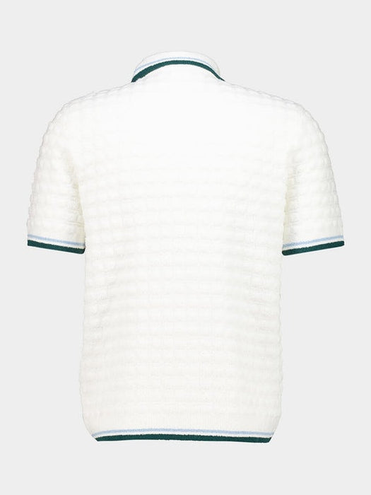 Bouclé Short Sleeve Polo Shirt M-PF26-KW-999-01  CASABLANCA 