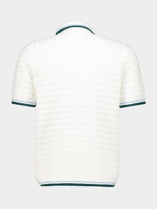 Bouclé Short Sleeve Polo Shirt M-PF26-KW-999-01  CASABLANCA 