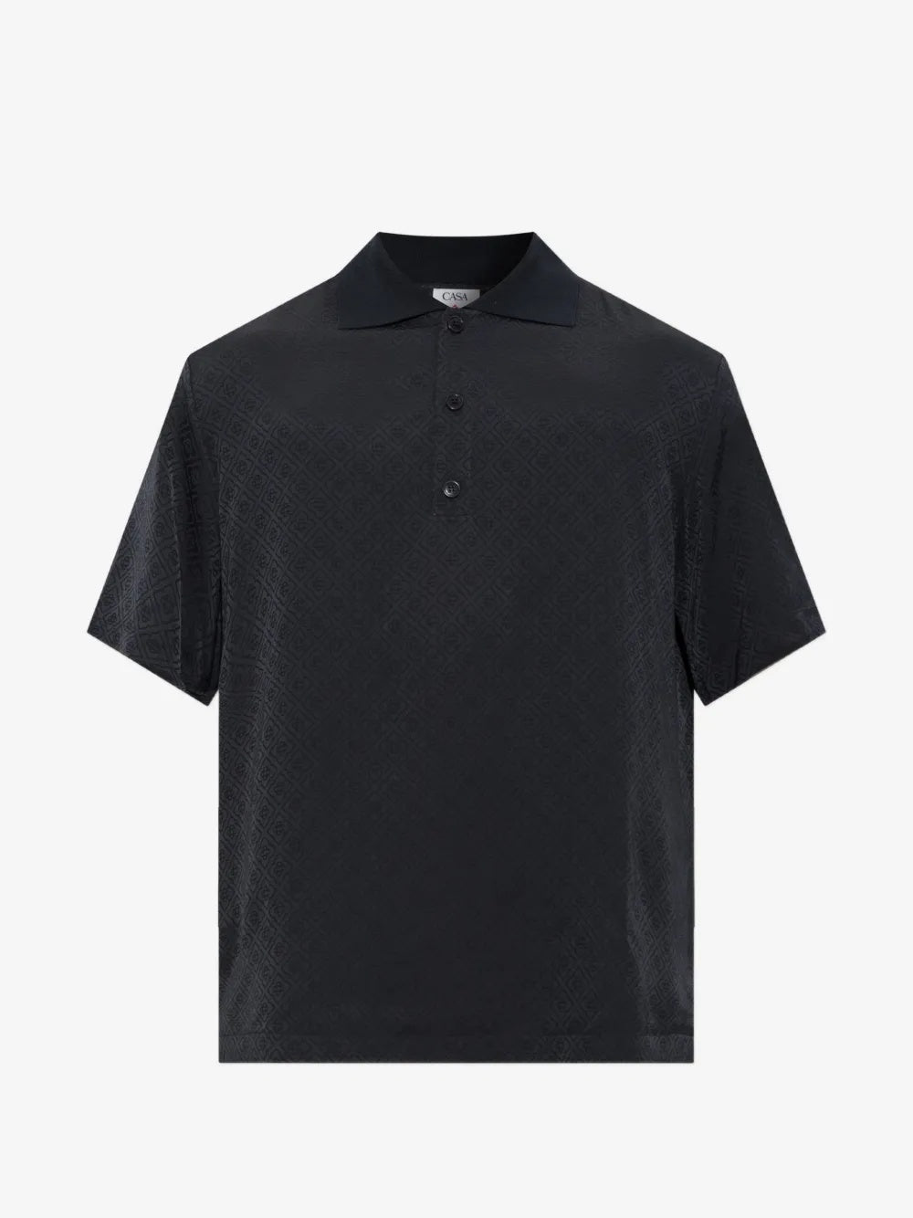 Dark navy knit collar short sleeve polo shirt M-PF26-SH-286-01  CASABLANCA 