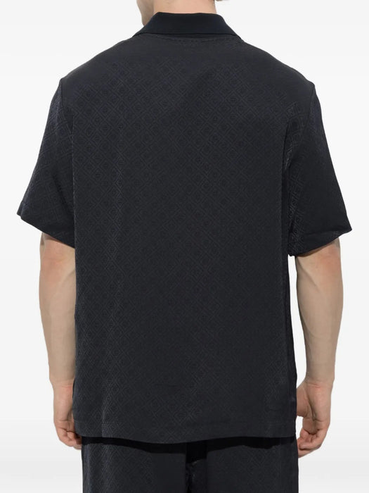 Dark navy knit collar short sleeve polo shirt M-PF26-SH-286-01  CASABLANCA 