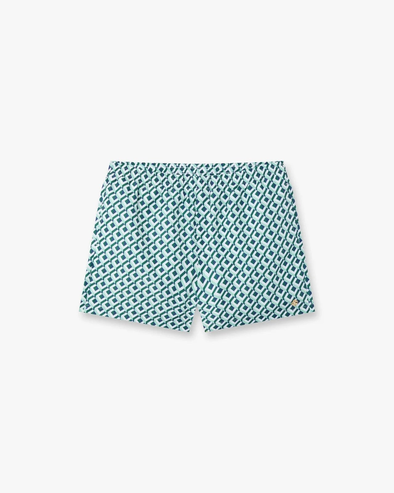 Green Cubist Monogram Printed Swim Shorts M-PF26-TR-032-02  CASABLANCA 