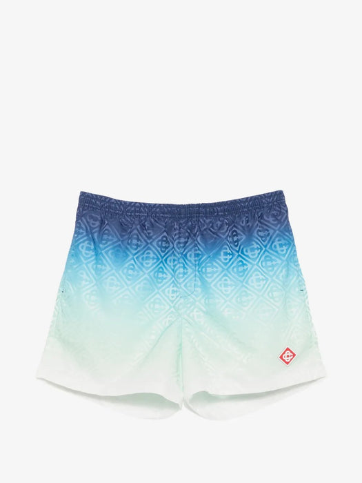 Blue & Green Gradient Jacquard Swim Shorts M-PF26-TR-224-01  CASABLANCA 
