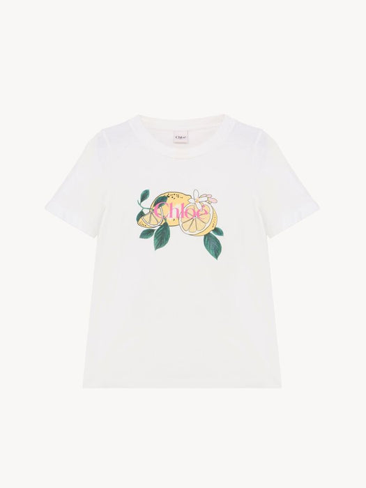 Crew-neck logo T-shirt in cotton jersey CH26AJH08981 107 CHLOÉ 