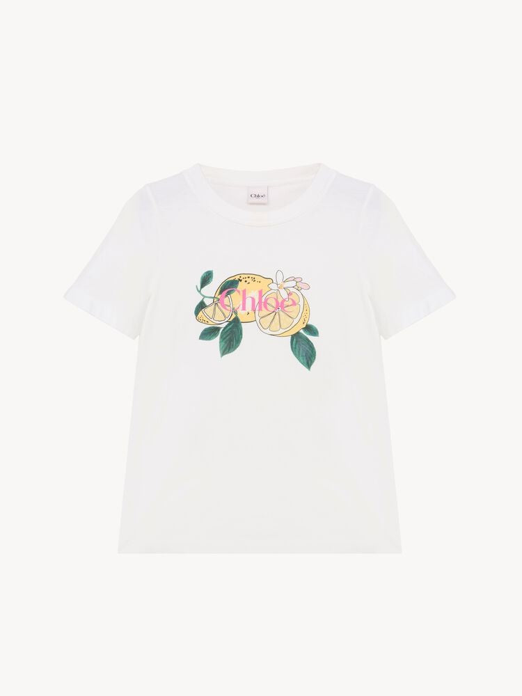 Crew-neck logo T-shirt in cotton jersey CH26AJH08981 107 CHLOÉ 