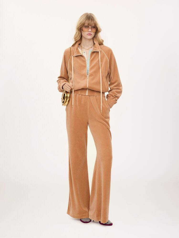 High-neck logo tracksuit jacket in Velvet CH26AJH25188 271 CHLOÉ 