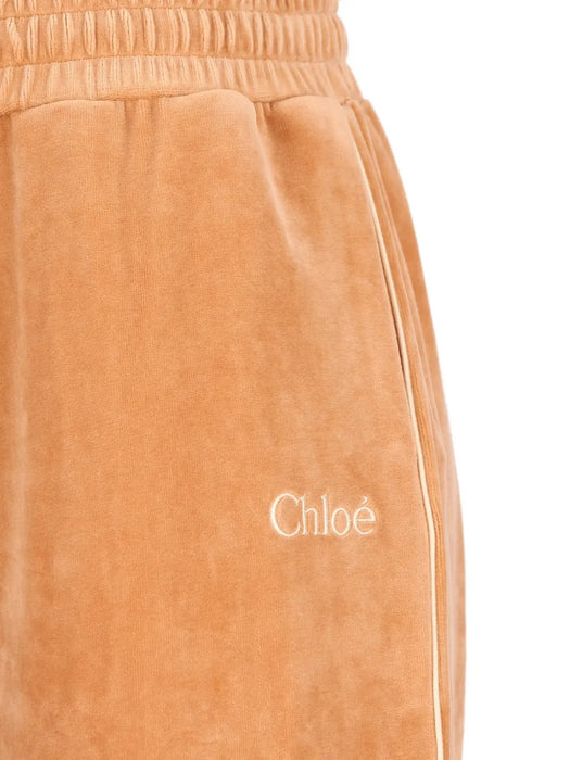 Wide-leg tracksuit trousers in velvet CH26AJP01188 271 CHLOÉ 