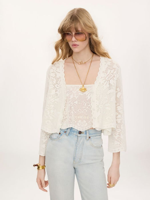 Cropped cardigan CH26AMC10850 101 CHLOÉ 
