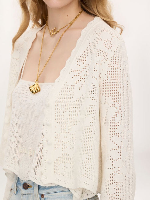 Cropped cardigan CH26AMC10850 101 CHLOÉ 
