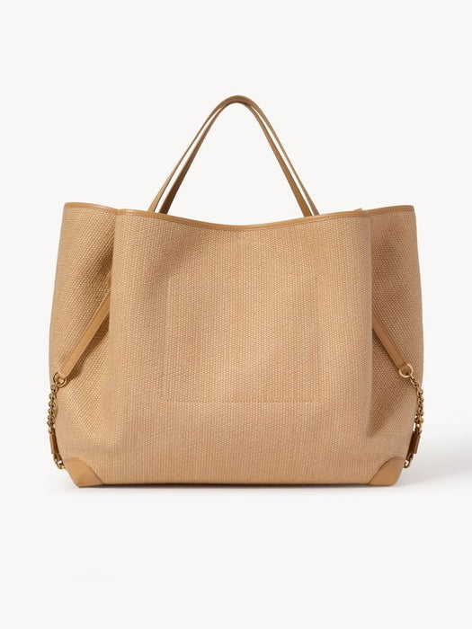 Large double carry bag in raffia-effect fibres CH26AS654S71 218 CHLOÉ 