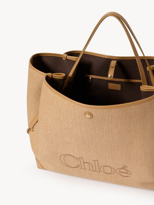 Large double carry bag in raffia-effect fibres CH26AS654S71 218 CHLOÉ 