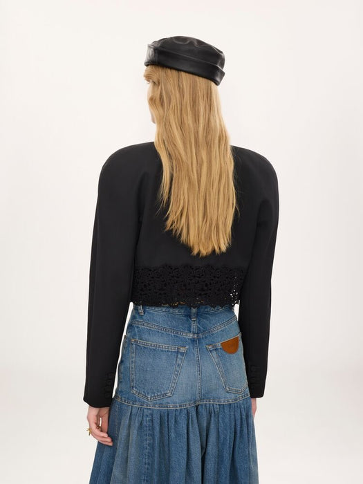 Collarless cropped jacket CH26AVE24067 001 CHLOÉ 