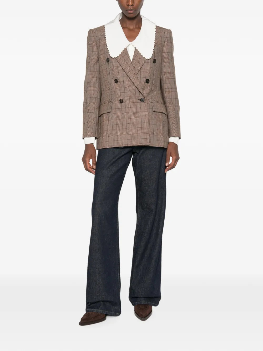 Double-breasted checked jacket CH26AVE78164 1 93C CHLOÉ 