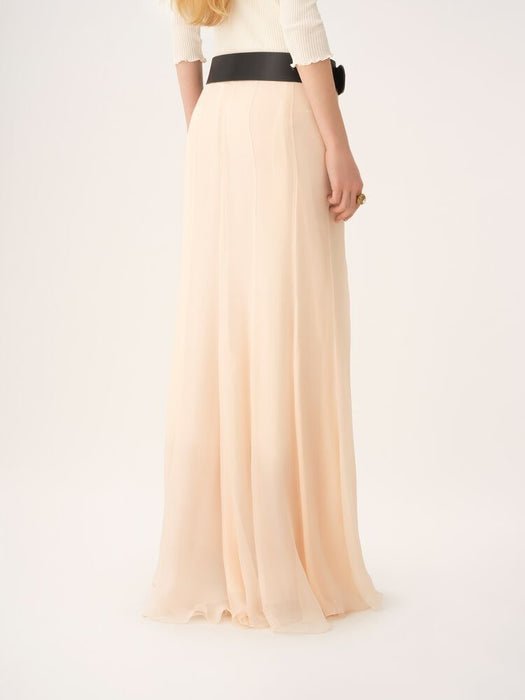 Fluid maxi skirt in silk mousseline CH26WJU20001 6F0 CHLOÉ 