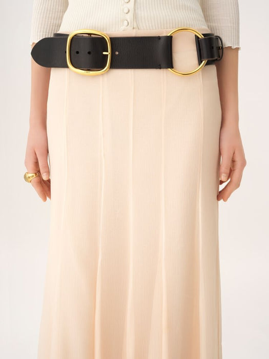 Fluid maxi skirt in silk mousseline CH26WJU20001 6F0 CHLOÉ 