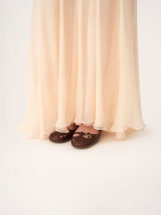 Fluid maxi skirt in silk mousseline CH26WJU20001 6F0 CHLOÉ 