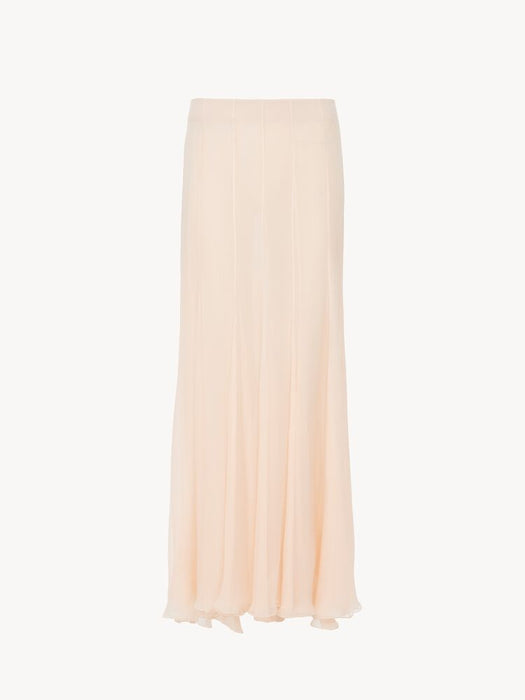 Fluid maxi skirt in silk mousseline CH26WJU20001 6F0 CHLOÉ 