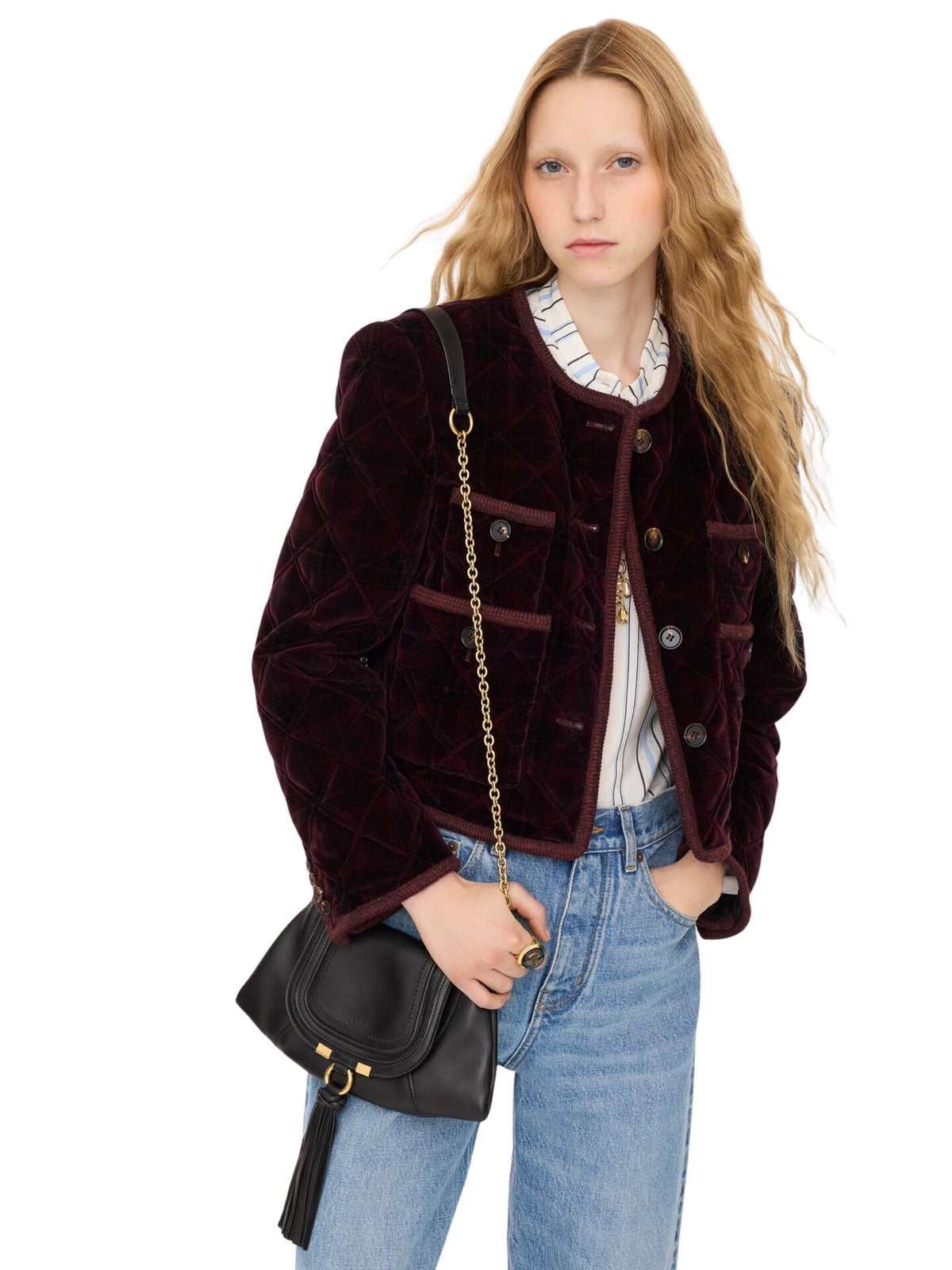 Mini Marcie Foulard chain bag in soft leather CH26WS843T14 001 CHLOÉ 