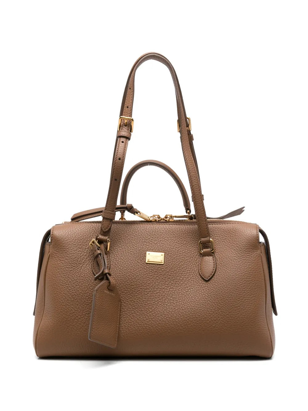 Logo-plaque pebbled-leather tote bag BB7844 A08418Z093 DOLCE & GABBANA 