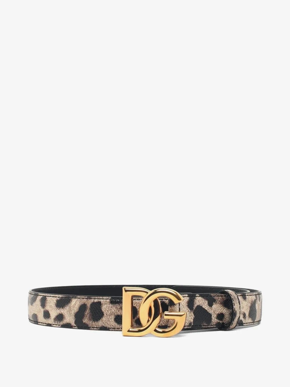 Leopard-print logo-plaque leather belt BE1447 AX566HY13M DOLCE & GABBANA 