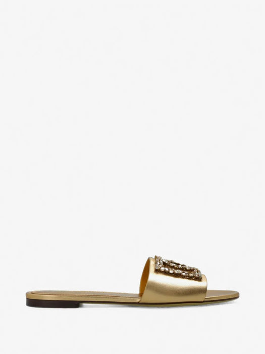 Crystal-embellished leather sandals CQ0697 A3M008R278 DOLCE & GABBANA 