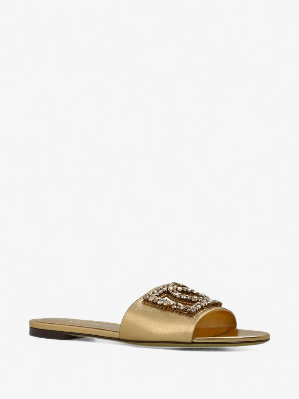 Crystal-embellished leather sandals CQ0697 A3M008R278 DOLCE & GABBANA 