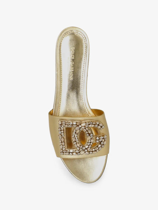Crystal-embellished leather sandals CQ0697 A3M008R278 DOLCE & GABBANA 