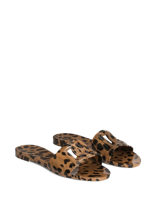 Leo-print rubber beachwear slides CW2215 A0017HY13M DOLCE & GABBANA 