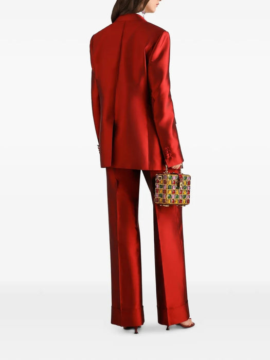 Double-breasted Mikado jacket F29UUT FU116R0156 DOLCE & GABBANA 