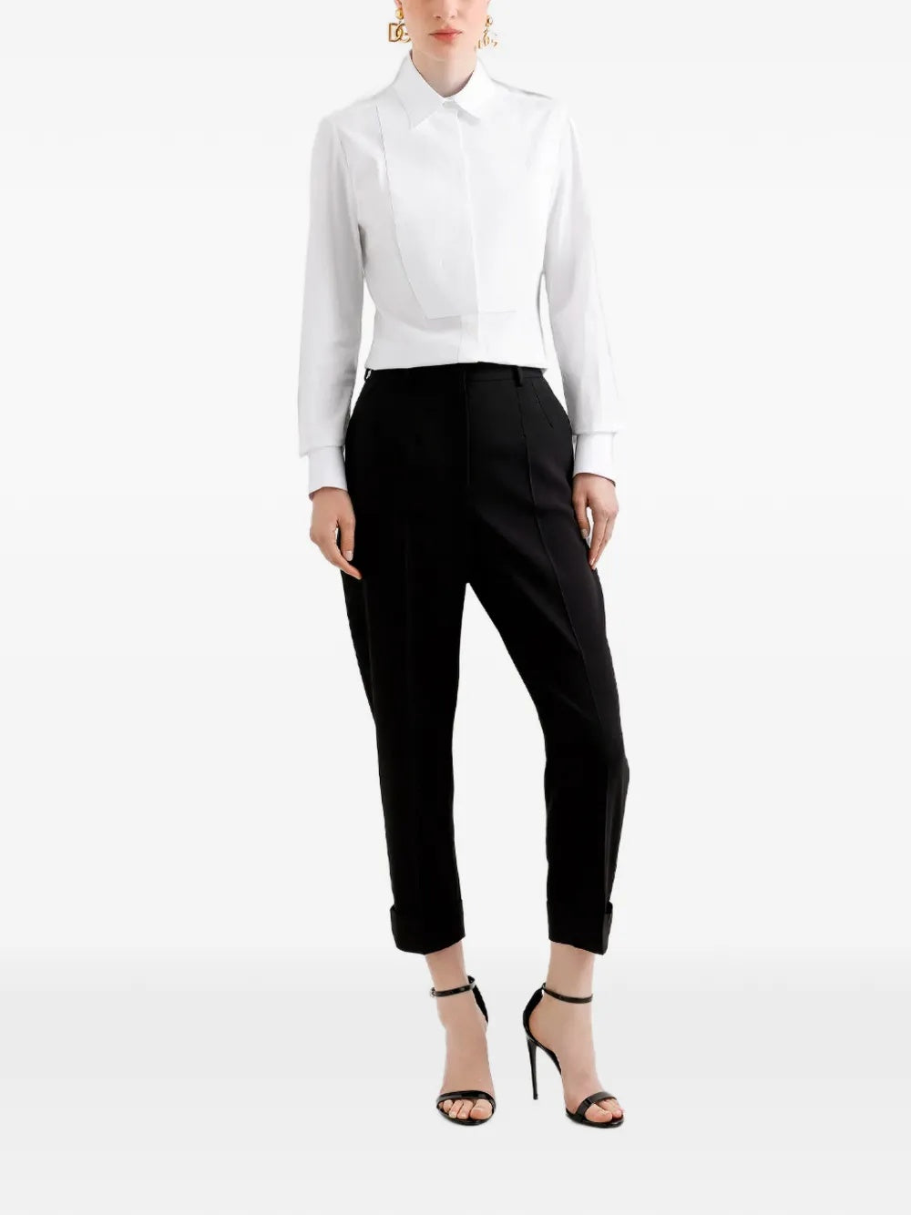 Bib-front long-sleeve cotton tuxedo shirt F5K50T FUEFMW0800 DOLCE & GABBANA 