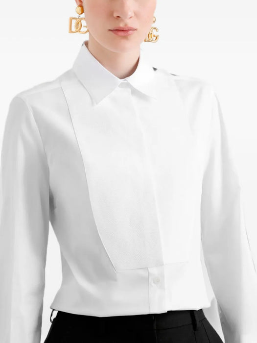 Bib-front long-sleeve cotton tuxedo shirt F5K50T FUEFMW0800 DOLCE & GABBANA 