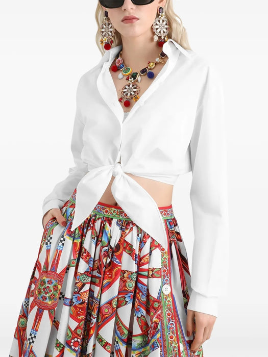 Cotton poplin shirt F5T76T FU5WOW0800 DOLCE & GABBANA 