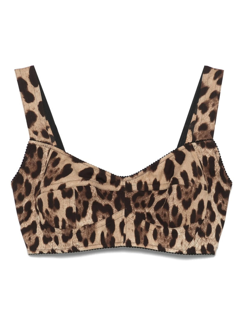 Leopard-print bustier top F7Y28T GDCLPHY13M DOLCE & GABBANA 