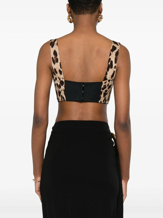 Leopard-print bustier top F7Y28T GDCLPHY13M DOLCE & GABBANA 