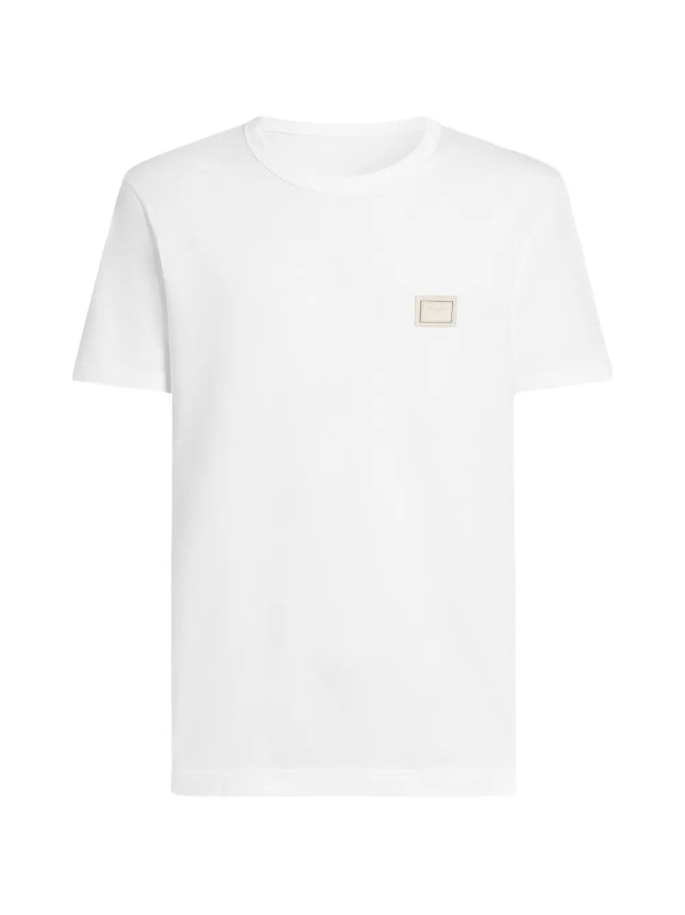 Cotton T-shirt with logo plate G8PV1T G7Q1QW0800 DOLCE & GABBANA 