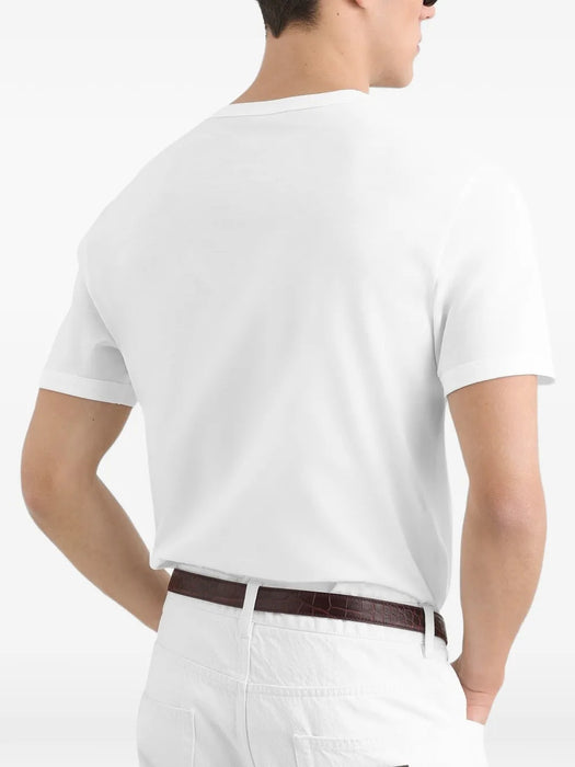 Cotton T-shirt with logo plate G8PV1T G7Q1QW0800 DOLCE & GABBANA 