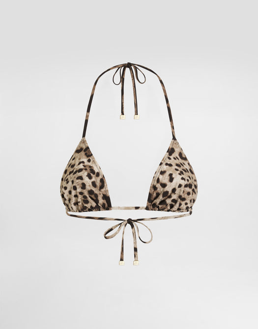 Leopard-print triangle bikini top O1A00J ONO11HY13M DOLCE & GABBANA 