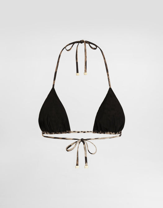 Leopard-print triangle bikini top O1A00J ONO11HY13M DOLCE & GABBANA 