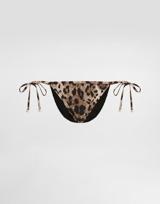 Leopard-print string bikini bottoms O2A01J ONO11HY13M DOLCE & GABBANA 