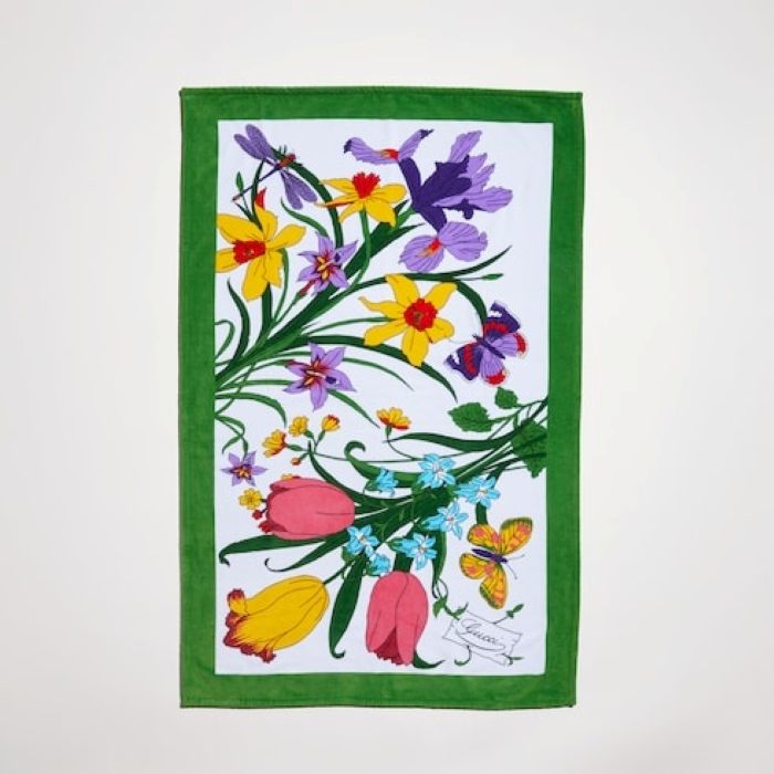 Printed cotton terrycloth beach blanket 864095 3GALE 9067 GUCCI 