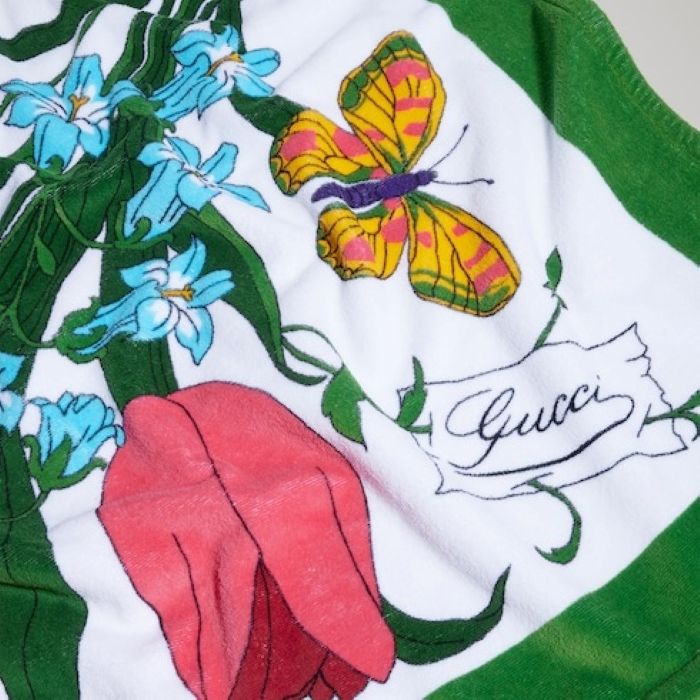 Printed cotton terrycloth beach blanket 864095 3GALE 9067 GUCCI 