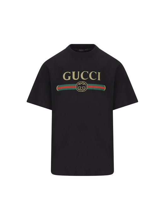 Gucci Logo Printed Jersey T-Shirt 864626 XJHUF 1152 GUCCI 