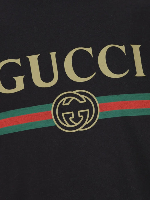 Gucci Logo Printed Jersey T-Shirt 864626 XJHUF 1152 GUCCI 