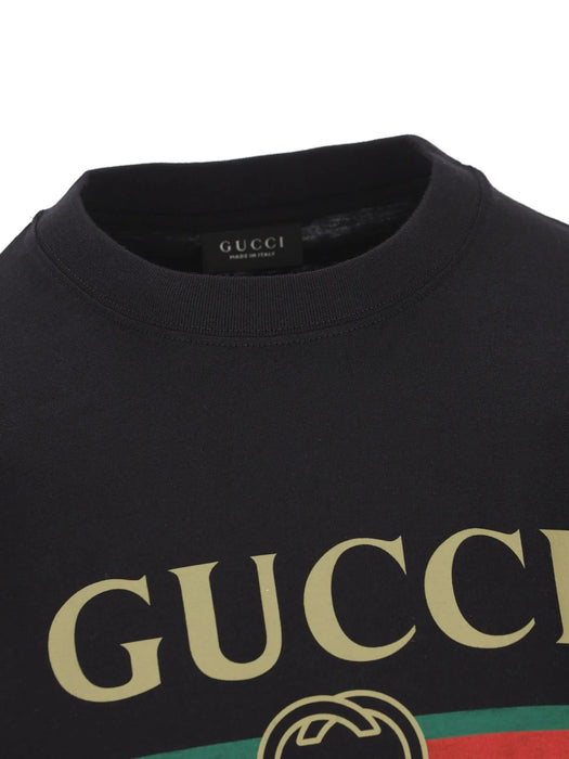 Gucci Logo Printed Jersey T-Shirt 864626 XJHUF 1152 GUCCI 