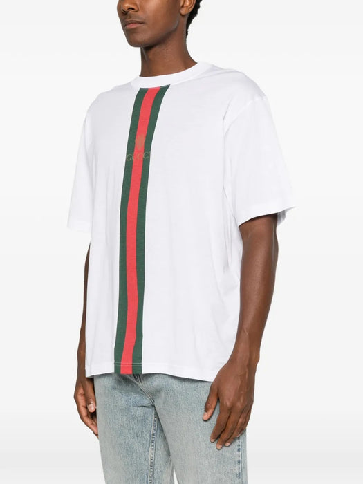 Web-stripe logo-print T-shirt 864626 XJHYA9066 GUCCI 