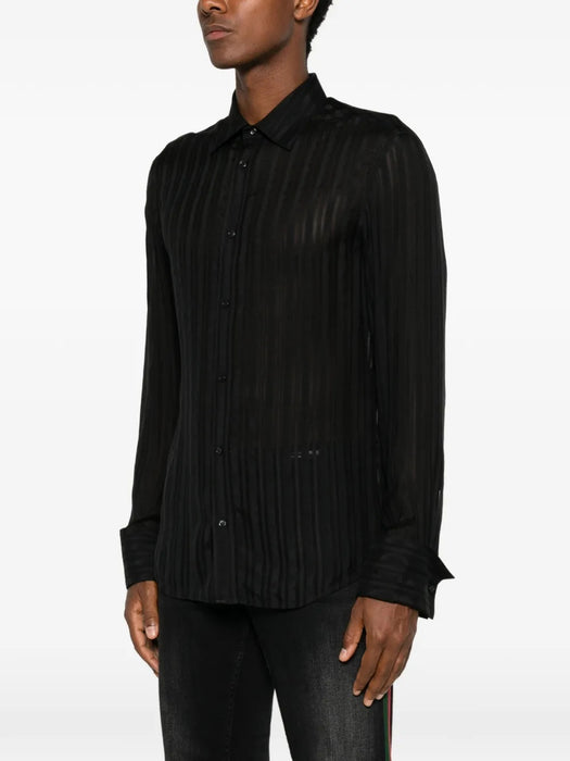 Vertical-stripe semi-sheer shirt 865801 ZAU2C 1000 GUCCI 