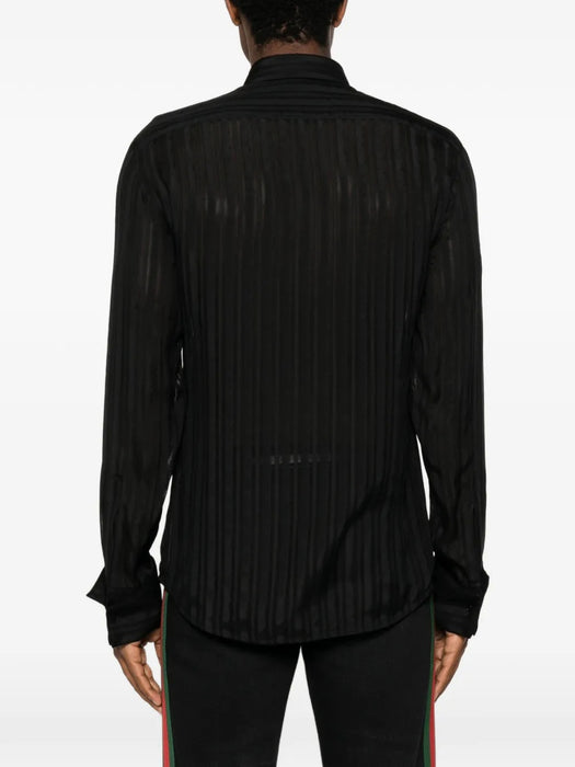 Vertical-stripe semi-sheer shirt 865801 ZAU2C 1000 GUCCI 